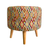 Puff Artemiza Multicolor 40x40cm de Un Puesto Redondo con Tapizado Liso - Sofas | Bylmo