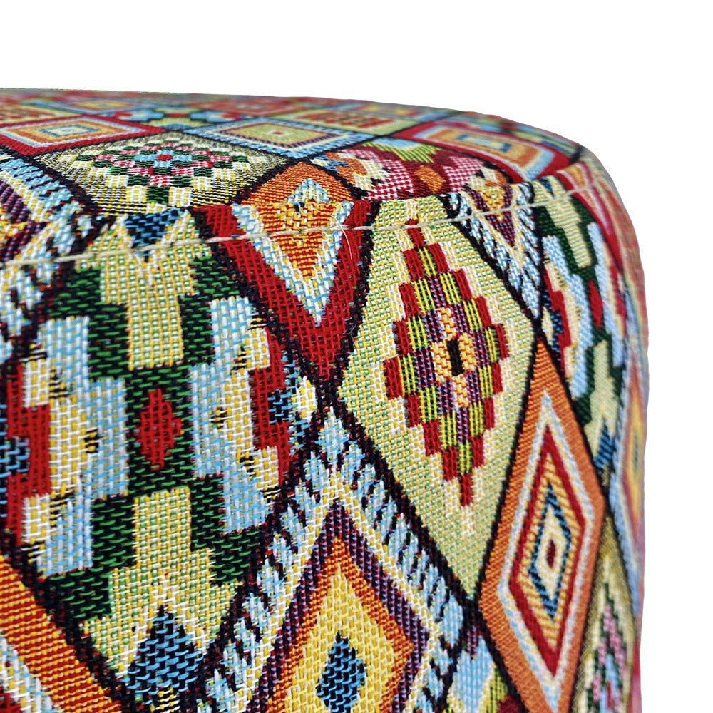Puff Artemiza Multicolor 40x40cm de Un Puesto Redondo con Tapizado Liso - Sofas | Bylmo
