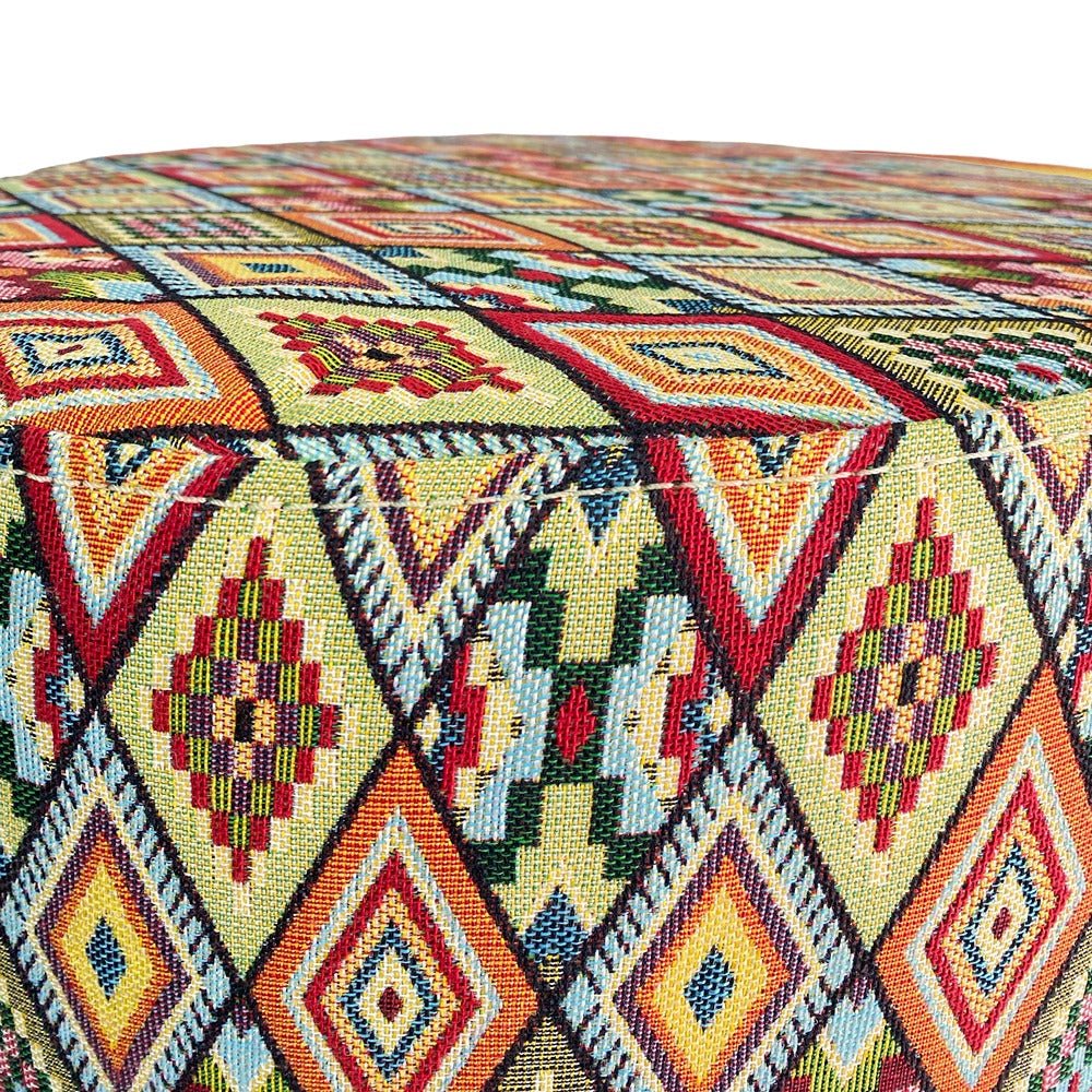 Puff Artemiza Multicolor 40x40cm de Un Puesto Redondo con Tapizado Liso - Sofas | Bylmo