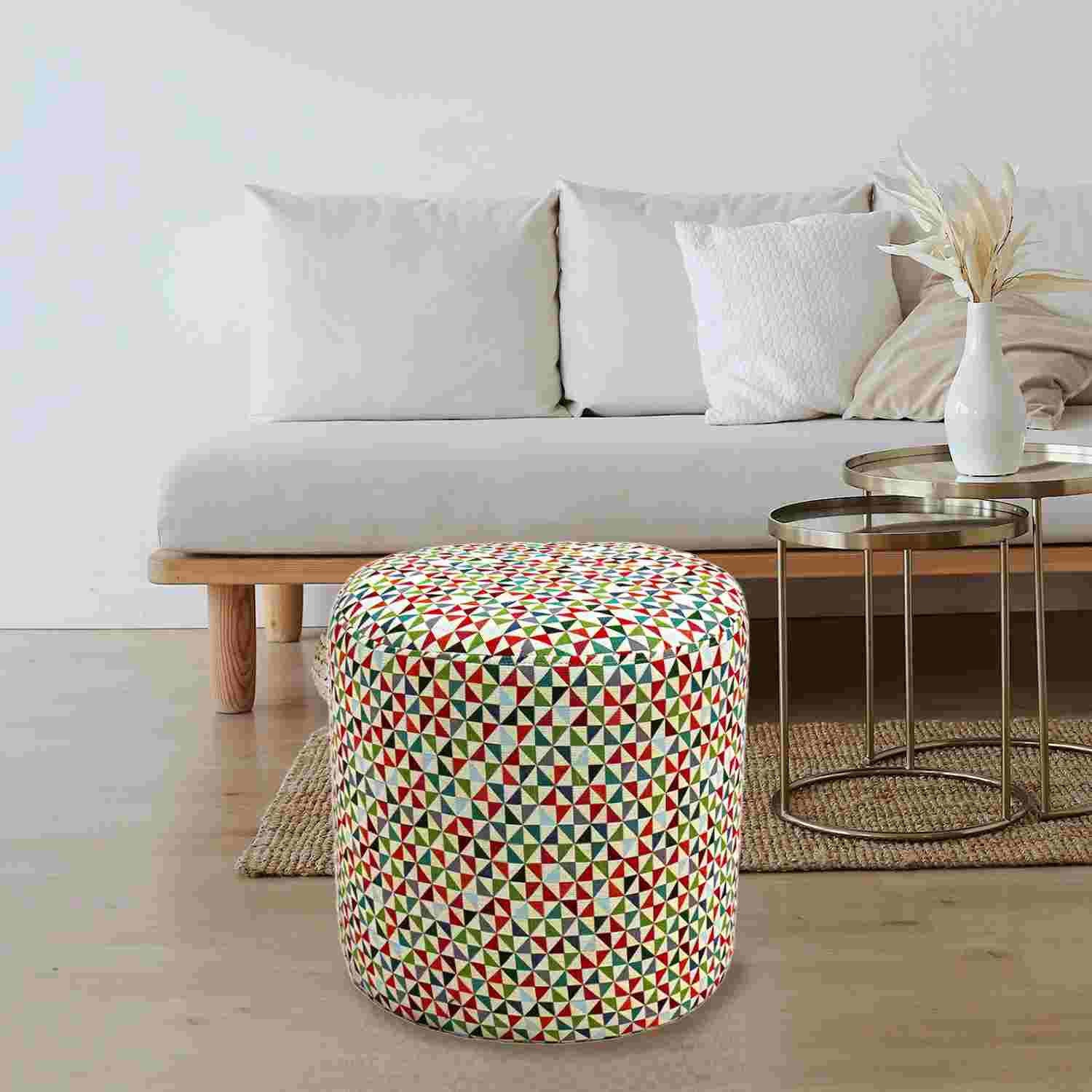 Puff Cube Multicolor 40 cm Redondo - Sofas y Poltronas | Bylmo