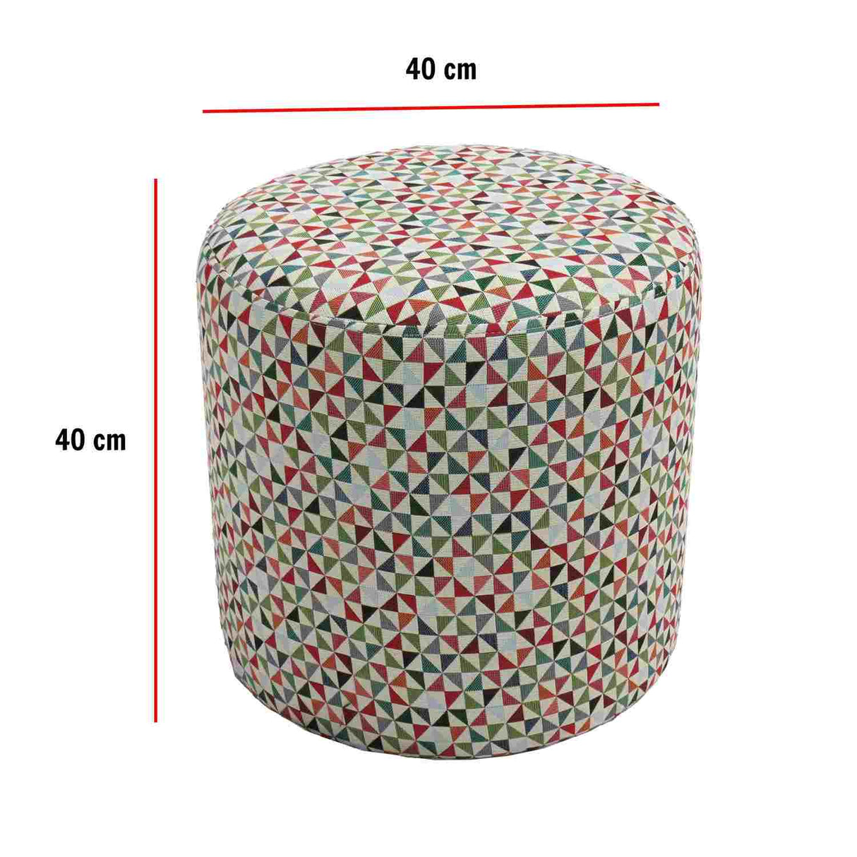 Puff Cube Multicolor 40 cm Redondo - Sofas y Poltronas | Bylmo