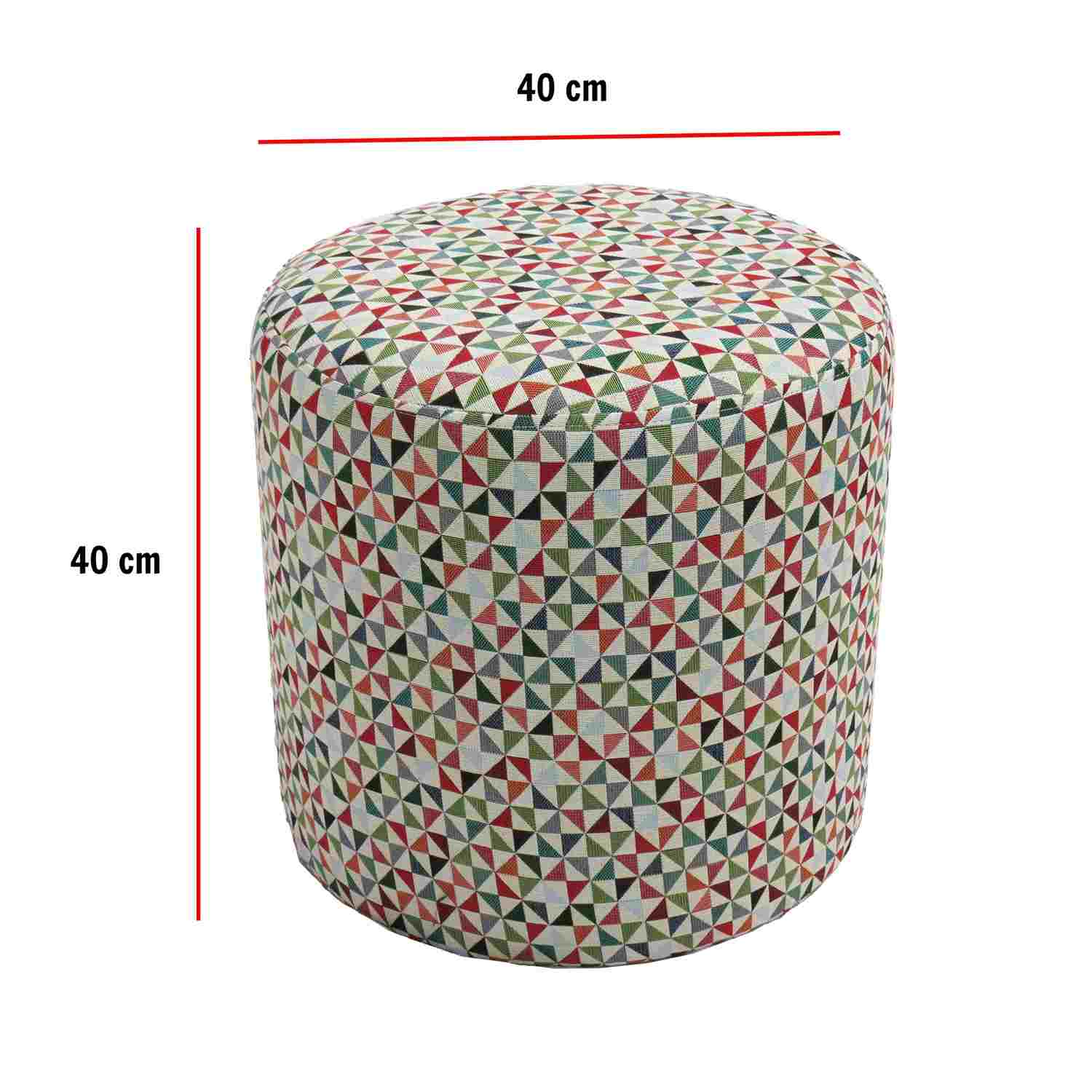 Puff Cube Multicolor 40 cm Redondo - Sofas y Poltronas | Bylmo