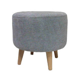 Puff Gris Falcon 40x40cm sin Espaldar de Un Puesto y Tela Capitoneada - Sillas y Butacos | Bylmo