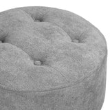 Puff Gris Falcon 40x40cm sin Espaldar de Un Puesto y Tela Capitoneada - Sillas y Butacos | Bylmo