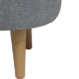 Puff Gris Falcon 40x40cm sin Espaldar de Un Puesto y Tela Capitoneada - Sillas y Butacos | Bylmo