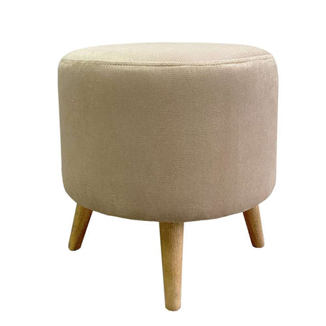 Puff Beige 40 cm Redondo - Sofas | Bylmo