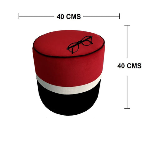 Puff Turin Rojo 40 cm - Sofas | Bylmo