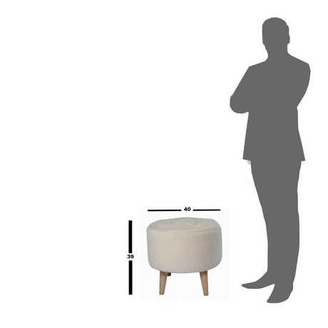 Puff Valentina Beige 40 cm - Sillas | Bylmo