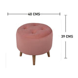 Puff Valentina Rosado 40 cm - Sillas | Bylmo