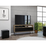 Rack Vassel Duna y Wengue 123 cm con Cuatro Puertas - Muebles para TV | Bylmo