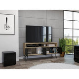 Rack Vassel Duna y Wengue 123 cm con Cuatro Puertas - Muebles para TV | Bylmo