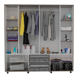 Closet Confort Cafe Expreso 200 cm con Ocho Puertas y Dos Cajones - Closets | Bylmo