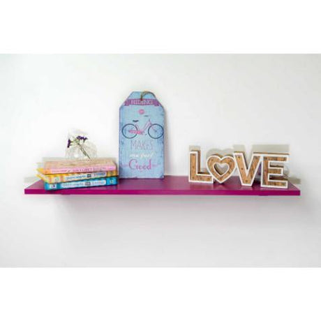 Repisa Dado Fucsia y Morado 80 cm Rectangular - Repisas y Percheros | Bylmo