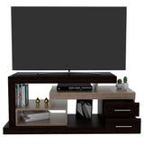 Rack Le Blanc Roble 139 cm con Dos Cajones - Muebles para TV | Bylmo