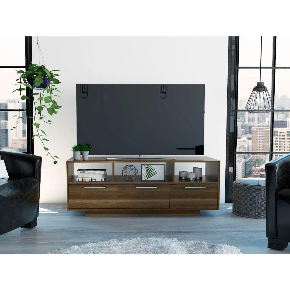 Rack Wema Caramelo 130 cm con Dos Puertas y Un Cajón - Muebles para TV | Bylmo
