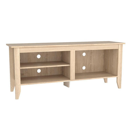 Rack de TV Essential Rovere 147x61cm Para TV Hasta 60 Pulgadas sin Cajones con Ranuras para Cables y con Patas - Muebles para TV | Bylmo