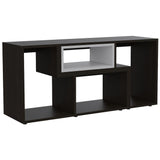 Rack de TV Extensible Beijing Wengue 120x54.5cm Para TV Hasta 50 Pulgadas sin Cajones y con Patas - Muebles para TV | Bylmo