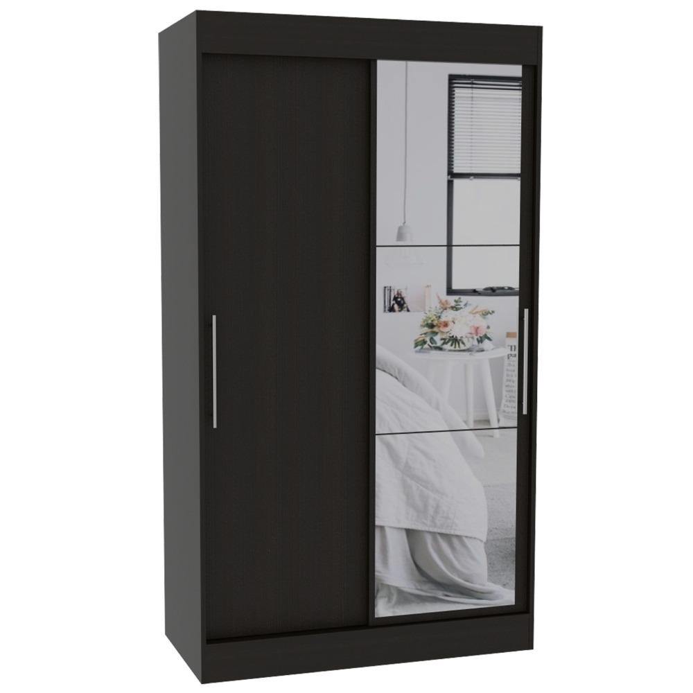 Closet Moratto Wengue 105 cm con Espejo y Dos Puertas - Closets | Bylmo