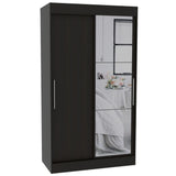 Closet Moratto Wengue 105 cm con Espejo y Dos Puertas - Closets | Bylmo