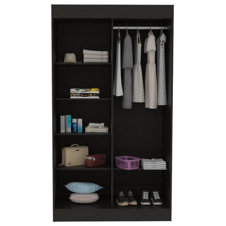 Closet Moratto Wengue 105 cm con Espejo y Dos Puertas - Closets | Bylmo
