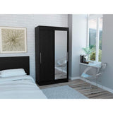 Closet Moratto Wengue 105 cm con Espejo y Dos Puertas - Closets | Bylmo