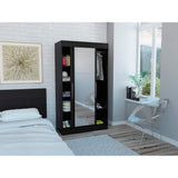 Closet Moratto Wengue 105 cm con Espejo y Dos Puertas - Closets | Bylmo