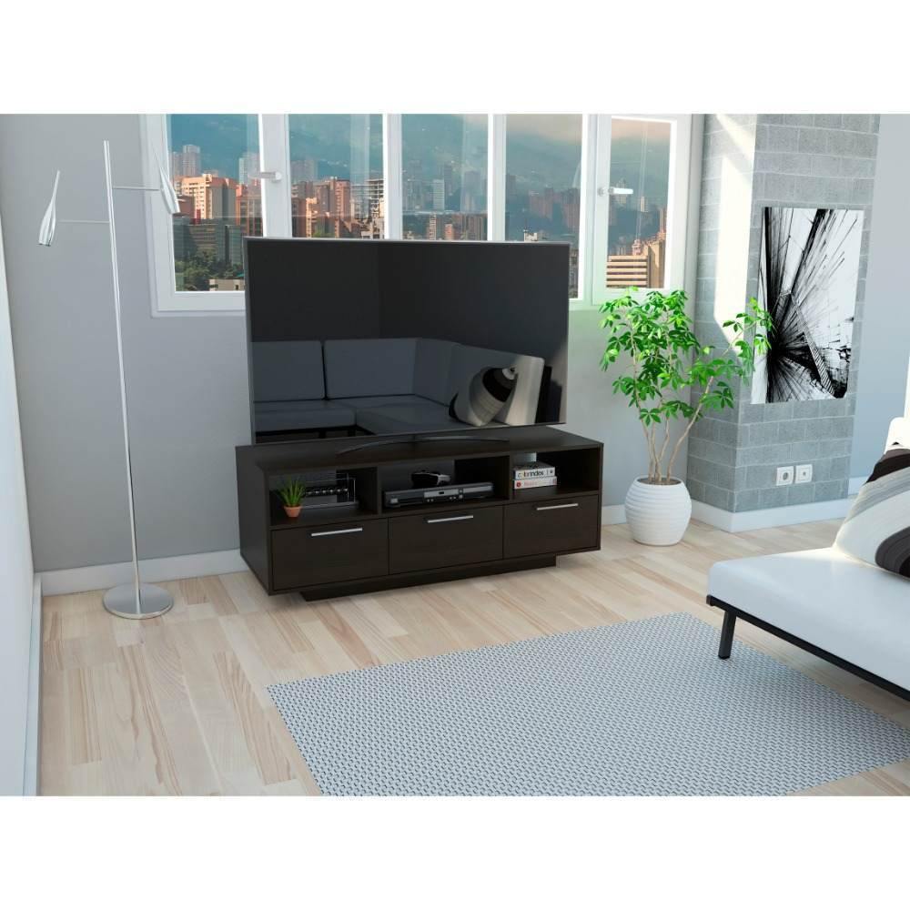 Rack Wema Wengue 130 cm con Dos Puertas y Un Cajón - Muebles para TV | Bylmo