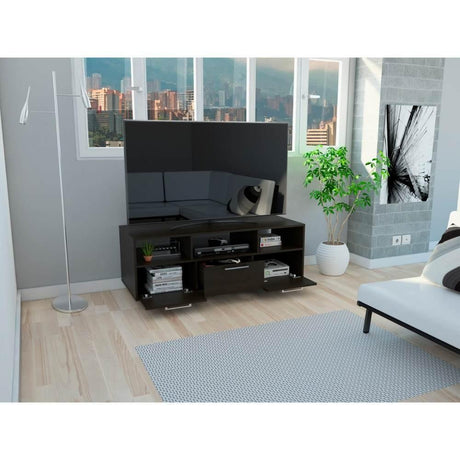 Rack Wema Wengue 130 cm con Dos Puertas y Un Cajón - Muebles para TV | Bylmo