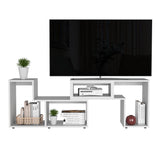 Rack de TV Extensible Beijing Blanco 160x57cm Para TV Hasta 40 Pulgadas sin Cajones y con Patas - Muebles para TV | Bylmo