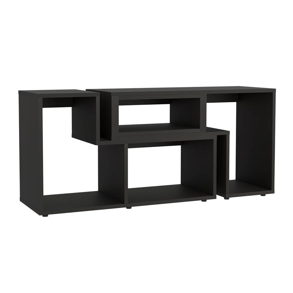 Rack de TV Extensible Beijing Wengue 160x57cm Para TV Hasta 40 Pulgadas sin Cajones y con Patas - Muebles para TV | Bylmo