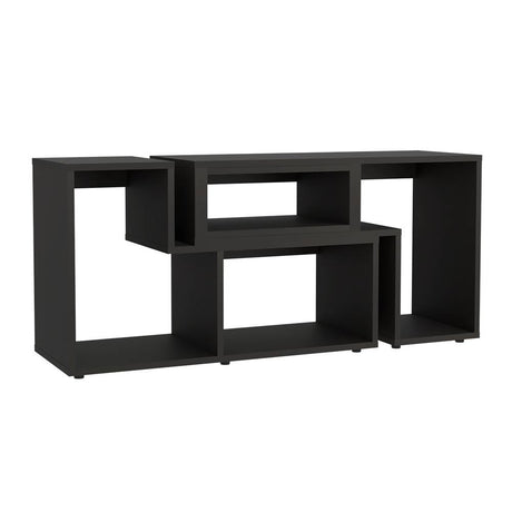Rack de TV Extensible Beijing Wengue 160x57cm Para TV Hasta 40 Pulgadas sin Cajones y con Patas - Muebles para TV | Bylmo