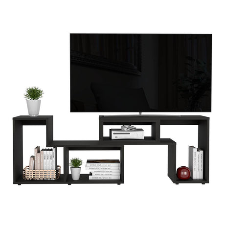 Rack de TV Extensible Beijing Wengue 160x57cm Para TV Hasta 40 Pulgadas sin Cajones y con Patas - Muebles para TV | Bylmo