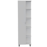 Mueble para Baño Esquinero Urano Blanco 51.2x178cm sin Cajones y con Cuatro Entrepaños - Gabinetes | Bylmo