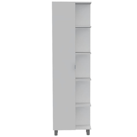 Mueble para Baño Esquinero Urano Blanco 51.2x178cm sin Cajones y con Cuatro Entrepaños - Gabinetes | Bylmo
