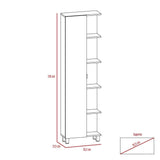 Mueble para Baño Esquinero Urano Blanco 51.2x178cm sin Cajones y con Cuatro Entrepaños - Gabinetes | Bylmo