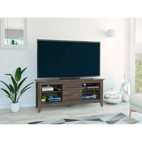 Rack de TV Essential Coñac 147.5x61.5cm Para TV Hasta 65 Pulgadas con Un Cajón con Ranuras para Cables y con Patas - Muebles para TV | Bylmo