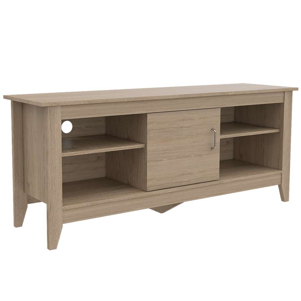 Rack de TV Essential Rovere 147.5x61.5cm Para TV Hasta 65 Pulgadas con Un Cajón con Ranuras para Cables y con Patas - Muebles para TV | Bylmo