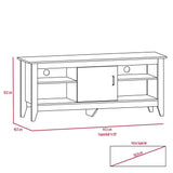 Rack de TV Essential Rovere 147.5x61.5cm Para TV Hasta 65 Pulgadas con Un Cajón con Ranuras para Cables y con Patas - Muebles para TV | Bylmo