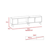 Rack Nordic Plus Bellota y Blanco 200 cm Extensible con Tres Puertas - Muebles para TV | Bylmo