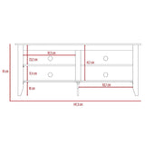 Rack de TV Essential Rovere 147x61cm Para TV Hasta 60 Pulgadas sin Cajones con Ranuras para Cables y con Patas - Muebles para TV | Bylmo