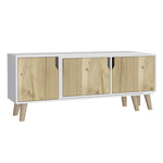 Rack Nordic Duna y Blanco 200 cm Extensible con Tres Puertas