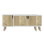 Rack Nordic Duna y Blanco 200 cm Extensible con Tres Puertas