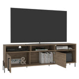 Rack de TV Karev Miel 161x53.4cm Para TV Hasta 65 Pulgadas con Dos Cajones con Ranuras para Cables y con Patas - Muebles para TV | Bylmo