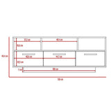 Rack Wema Caramelo 130 cm con Dos Puertas y Un Cajón - Muebles para TV | Bylmo