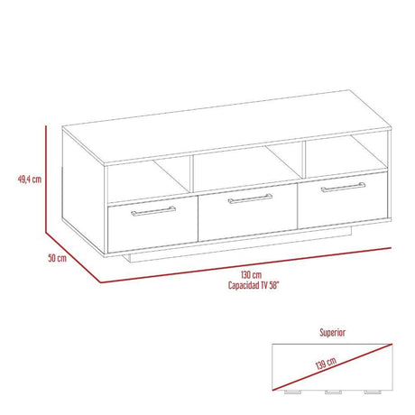 Rack Wema Wengue 130 cm con Dos Puertas y Un Cajón - Muebles para TV | Bylmo