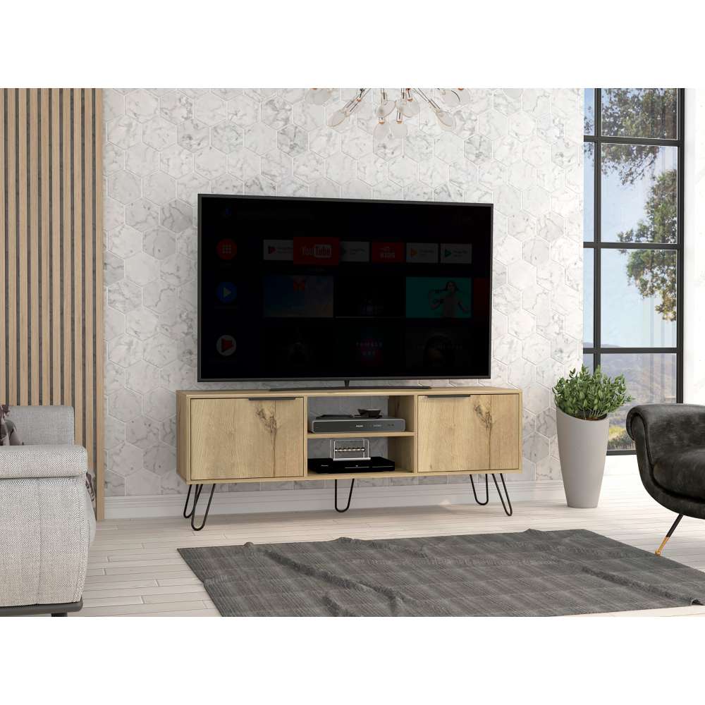 Rack Augusta Duna y Wengue 150 cm con Dos Puertas - Muebles para TV | Bylmo