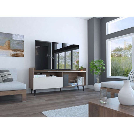 Rack Circe Expreso y Lino 161 cm con Un Cajón - Muebles para TV | Bylmo