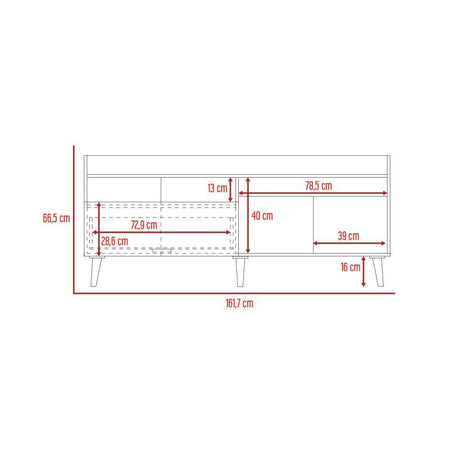 Rack Circe Expreso y Lino 161 cm con Un Cajón - Muebles para TV | Bylmo