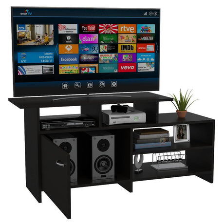 Rack de TV Lima Wengue 119x54.4cm Para TV Hasta 32 Pulgadas con Un Cajón - Muebles para TV | Bylmo