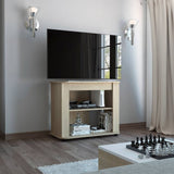 Rack de TV Maori Rovere 90x75cm Para TV Hasta 40 Pulgadas sin Cajones y con Patas - Muebles para TV | Bylmo
